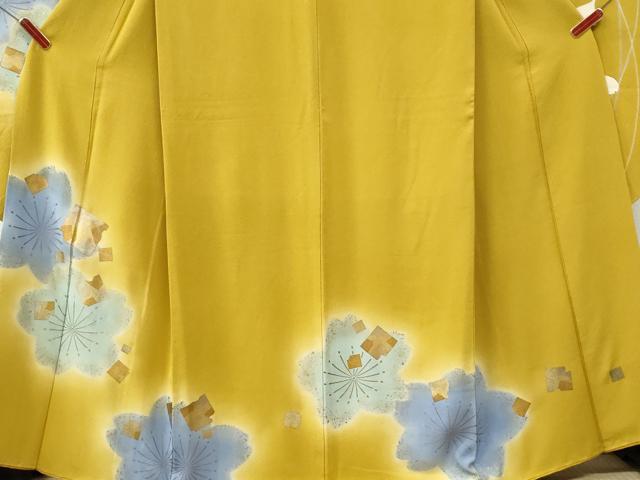 平和屋着物●豪華振袖　破れ色紙舞桜文　暈し染め　金彩　正絹　逸品　CABI3227yc