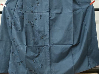 平和屋着物●訪問着　本場大島紬　9マルキ　舞蝶枝梅文　正絹　逸品　CABI3228yc
