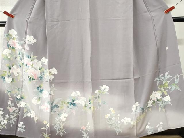 平和屋着物●訪問着　友禅　作家物　枝花文　暈し染め　正絹　逸品　CABI3232yc