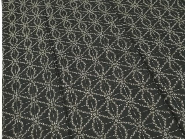 平和屋着物●本場大島紬　7マルキ　麻の葉文様　正絹　逸品　CABI3241yc