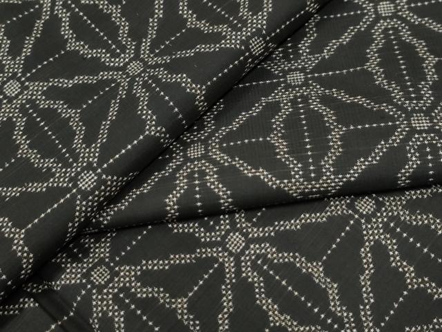 平和屋着物●本場大島紬　7マルキ　麻の葉文様　正絹　逸品　CABI3241yc