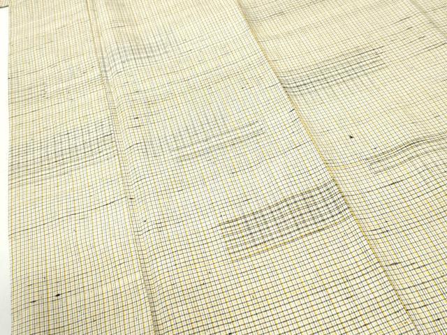 平和屋着物●上質な紬　格子　正絹　逸品　未使用　CABI3242yc