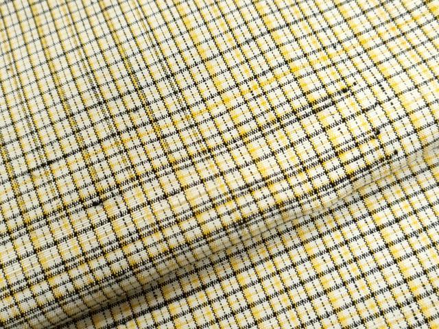 平和屋着物●上質な紬　格子　正絹　逸品　未使用　CABI3242yc