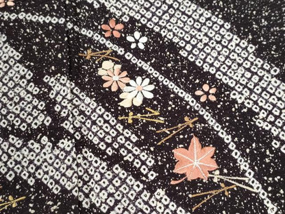 平和屋着物●訪問着　絞り　刺繍　吹き寄せ花文　たたき染め　正絹　逸品　未使用　CABI3245yc