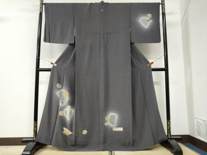 平和屋着物●訪問着　地紙吉祥文　暈し染め　金彩　正絹　逸品　CABI3252yc