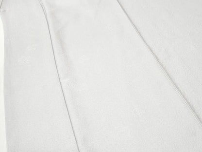 平和屋着物●上質な色無地　草花地紋　薄梅鼠色　正絹　逸品　CABI3260yc