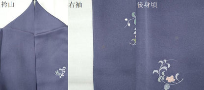 平和屋着物●訪問着　駒刺繍　草花文　金彩　正絹　逸品　CABI3265yc