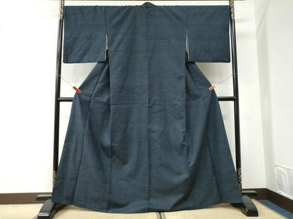 平和屋着物●結城紬　100亀甲　総詰め　正絹　逸品　CABI3272yc