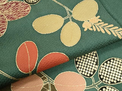 平和屋着物●訪問着　駒刺繍　萩花文　金彩　正絹　逸品　CABI3276yc