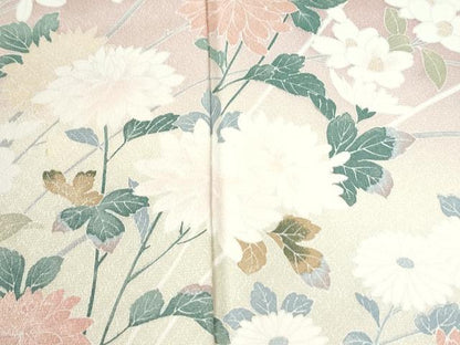 平和屋着物●訪問着　草花文　暈し染め　正絹　逸品　CABI3277yc