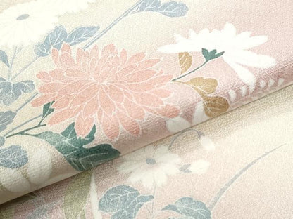 平和屋着物●訪問着　草花文　暈し染め　正絹　逸品　CABI3277yc