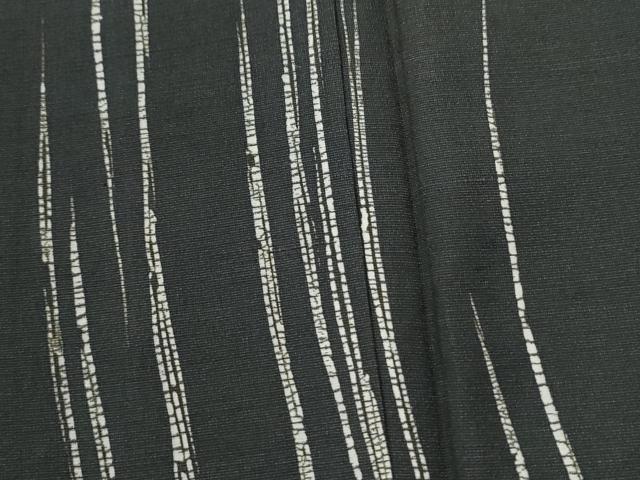 平和屋着物●訪問着　紬地　吉祥文　黒地　ロング丈　正絹　逸品　CABI3282yc