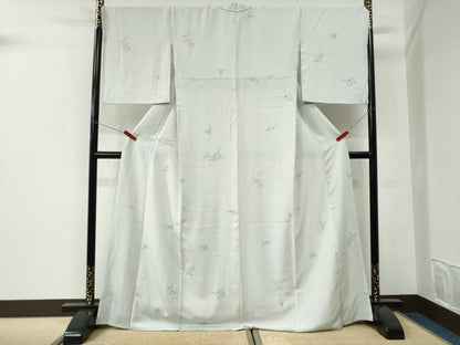 平和屋着物●上質な小紋　草花文　鈴乃屋扱い　ロング丈　正絹　逸品　CABI3283yc