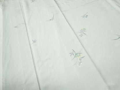 平和屋着物●上質な小紋　草花文　鈴乃屋扱い　ロング丈　正絹　逸品　CABI3283yc