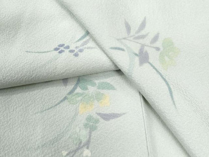平和屋着物●上質な小紋　草花文　鈴乃屋扱い　ロング丈　正絹　逸品　CABI3283yc
