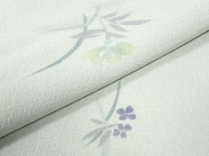 平和屋着物●上質な小紋　草花文　鈴乃屋扱い　ロング丈　正絹　逸品　CABI3283yc