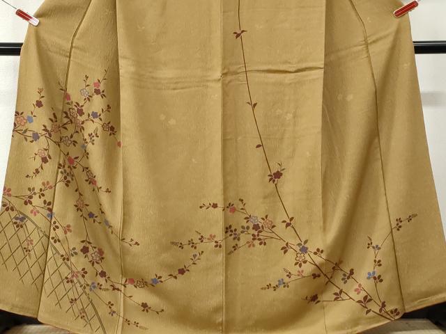 平和屋着物●訪問着　籬枝花文　正絹　逸品　CABI3285yc