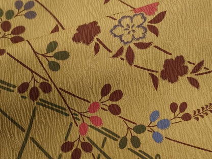 平和屋着物●訪問着　籬枝花文　正絹　逸品　CABI3285yc