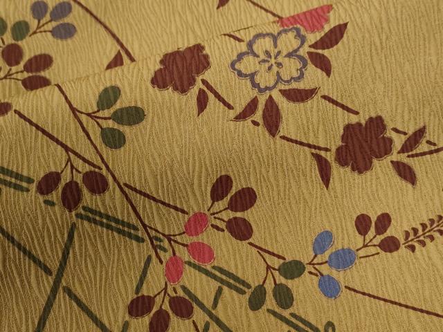 平和屋着物●訪問着　籬枝花文　正絹　逸品　CABI3285yc