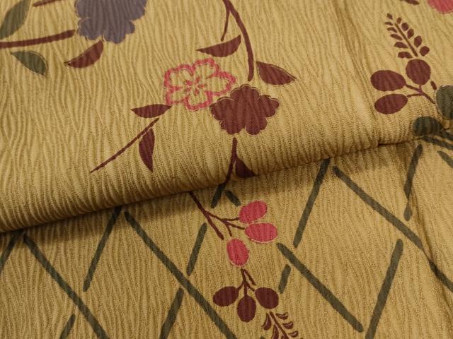 平和屋着物●訪問着　籬枝花文　正絹　逸品　CABI3285yc