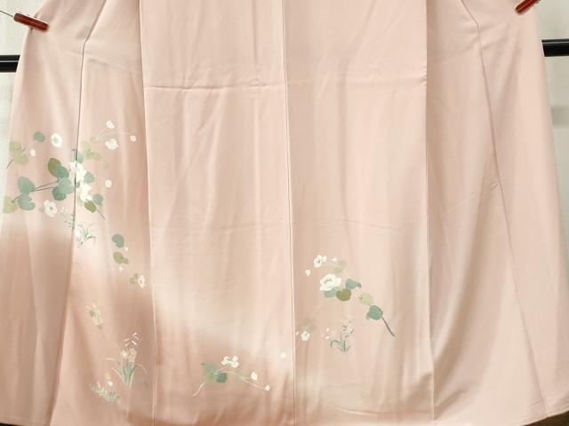 平和屋着物●訪問着　草花文　暈し染め　正絹　逸品　CABI3290yc