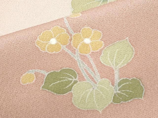 平和屋着物●訪問着　草花文　暈し染め　正絹　逸品　CABI3290yc