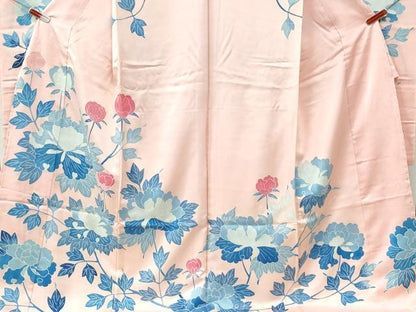 平和屋着物●豪華振袖　枝牡丹　仮絵羽　正絹　逸品　未使用　CABI3291yc