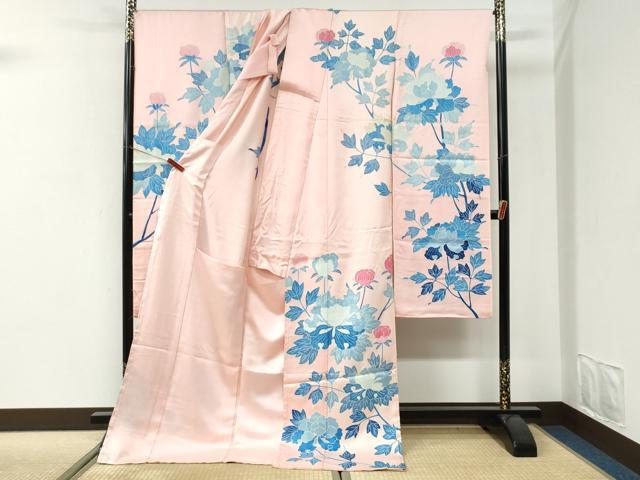 平和屋着物●豪華振袖　枝牡丹　仮絵羽　正絹　逸品　未使用　CABI3291yc