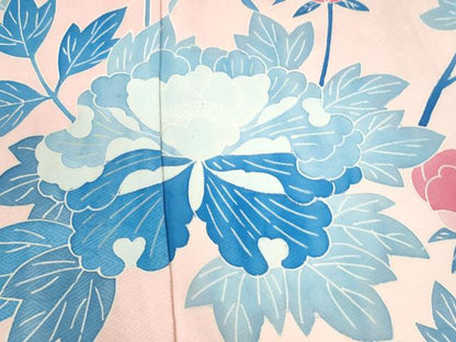 平和屋着物●豪華振袖　枝牡丹　仮絵羽　正絹　逸品　未使用　CABI3291yc