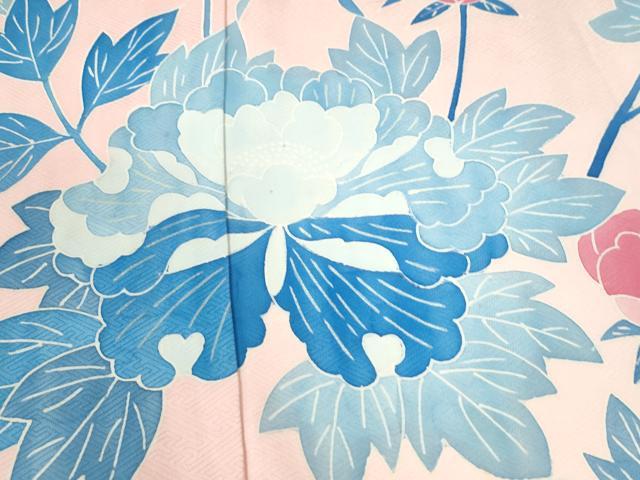 平和屋着物●豪華振袖　枝牡丹　仮絵羽　正絹　逸品　未使用　CABI3291yc