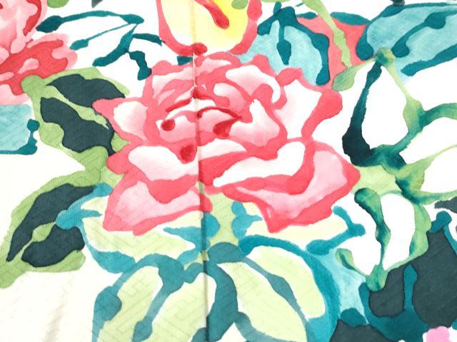 平和屋着物●訪問着　牡丹花文　仮絵羽　正絹　逸品　未使用　CABI3292yc