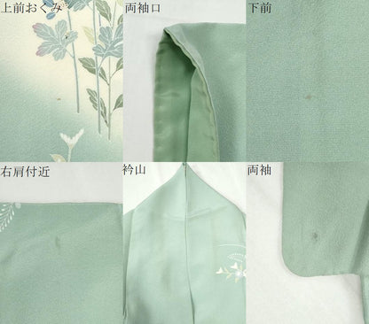 平和屋着物●訪問着　友禅　作家物　菊　暈し染め　正絹　逸品　CABI3303yc