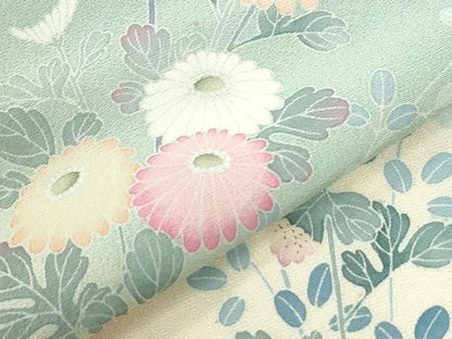 平和屋着物●訪問着　友禅　作家物　菊　暈し染め　正絹　逸品　CABI3303yc