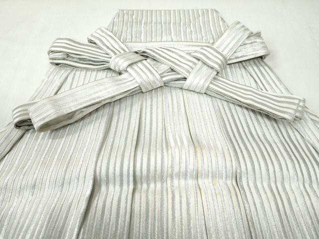 平和屋着物●男性　行灯袴　縞　銀糸　洗える着物　CABI3307yc