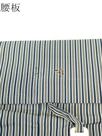 平和屋着物●男性　馬乗り袴　間道　正絹　逸品　CABI3308yc