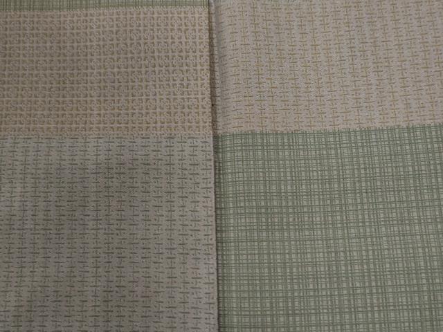 平和屋着物●訪問着　お召地　格子吉祥文　正絹　逸品　CABI3312yc