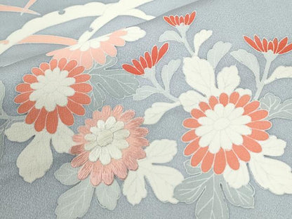 平和屋着物●訪問着　刺繍　雪芝橘花文　正絹　逸品　未使用　CABI3316yc