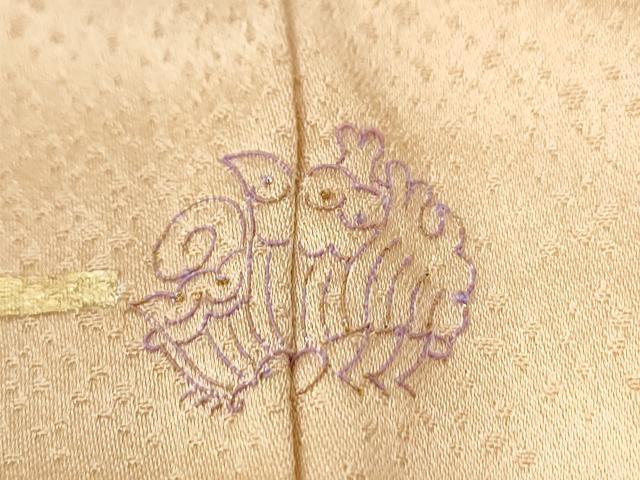 平和屋着物●訪問着　作家物　駒刺繍　浜松枝垂れ柳花文　暈し染め　金彩　正絹　逸品　CABI3317yc