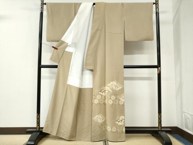 平和屋着物●豪華色留袖　駒刺繍　鳳凰花唐草文　金彩　正絹　逸品　CABI3323yc