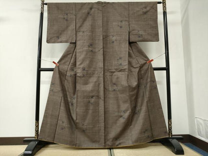 平和屋着物●本場大島紬　7マルキ　枝花文　正絹　逸品　CABI3325yc