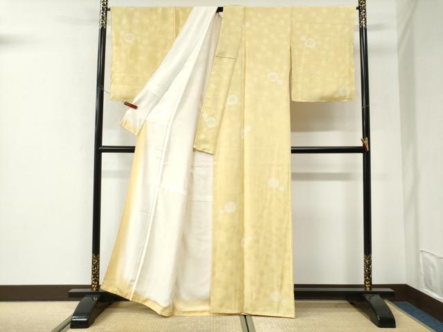 平和屋着物●上質な小紋　菊　正絹　逸品　CABI3329yc