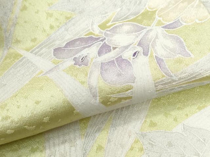 平和屋着物●上質な小紋　草花文　暈し染め　正絹　逸品　CABI3340yc