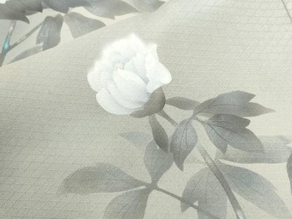 平和屋着物●東京友禅　菅有鬼一　訪問着　枝花文　暈し染め　金彩　正絹　逸品　CABI3342yc