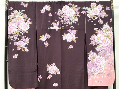 平和屋着物●豪華振袖　菊花文　ラメ糸　正絹　逸品　CABI3343yc
