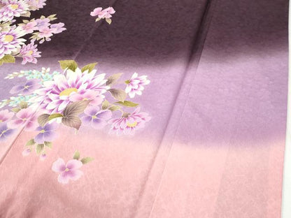 平和屋着物●豪華振袖　菊花文　ラメ糸　正絹　逸品　CABI3343yc