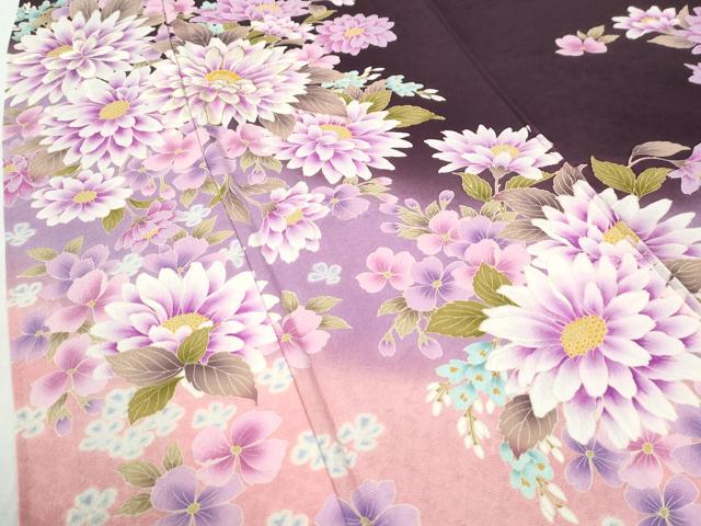 平和屋着物●豪華振袖　菊花文　ラメ糸　正絹　逸品　CABI3343yc