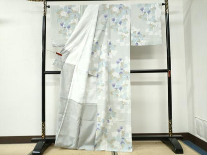 平和屋着物●小紋　草花文　やまと誂製　洗える着物　CABI3345yc
