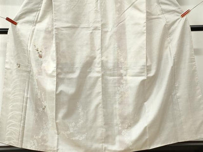 平和屋着物●訪問着　総刺繍　草花文　正絹　逸品　未使用　CABI3347yc
