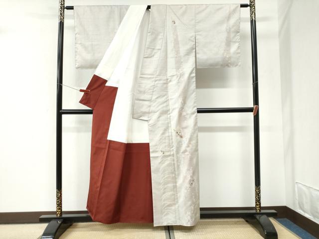 平和屋着物●訪問着　総刺繍　草花文　正絹　逸品　未使用　CABI3347yc