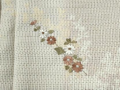平和屋着物●訪問着　総刺繍　草花文　正絹　逸品　未使用　CABI3347yc
